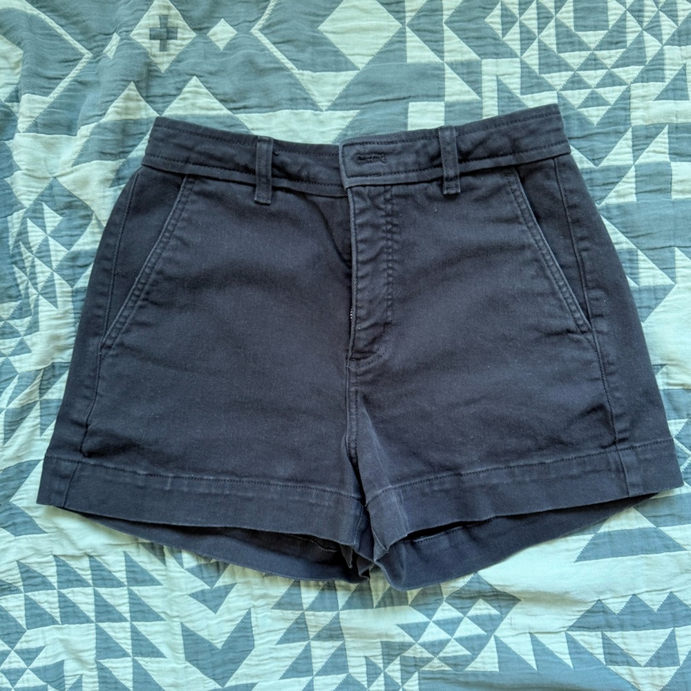 Everlane Dark Navy High-Rise Utility Shorts